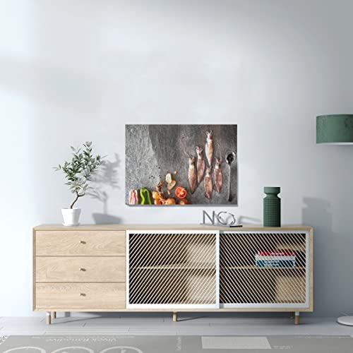 Cuisine espagnole art de la table toile seiche plancha