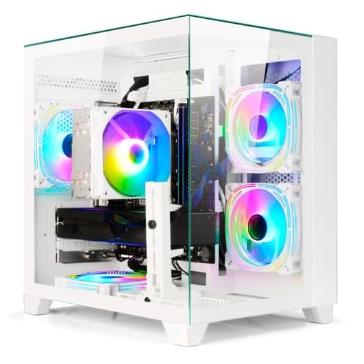 LXZ Gaming PC Desktop AMD Ryzen 7 8700F | 32GB DDR5 RAM | GeForce RTX 4070 | High-Performance Gaming & Design Computer (White)