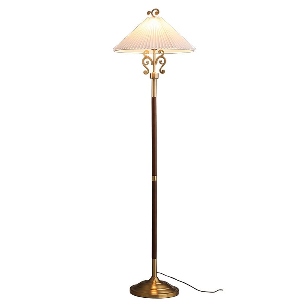 Lampadaire nordique plissé pour salon et chambre - Lampe de salon rétro