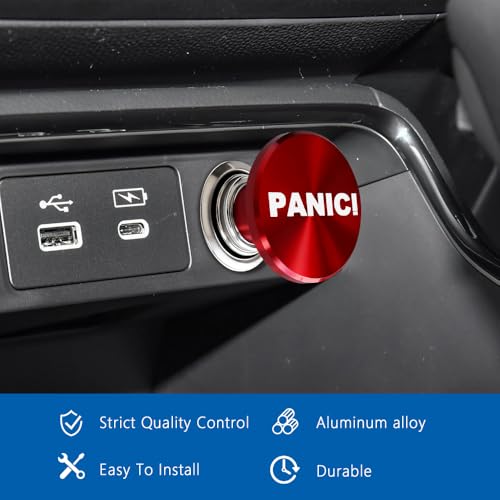 Image of PANIC Button Car Cigarette Lighter Plug, Car Cigarette Lighter Replacement, Aluminum Alloy Push Button Lighter Plug, Standard 12V Fast Heating Power Socket for Auto