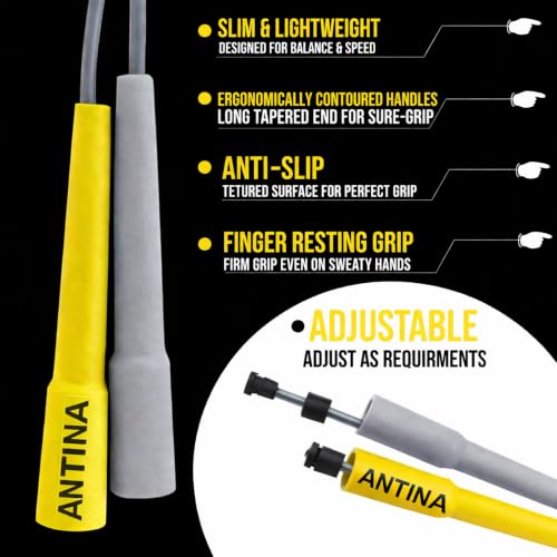Image of Worldwide Adjustable Skipping Rope for Men & Women Speed Jump Rope for Exercise, Gym, Sports & Fitness