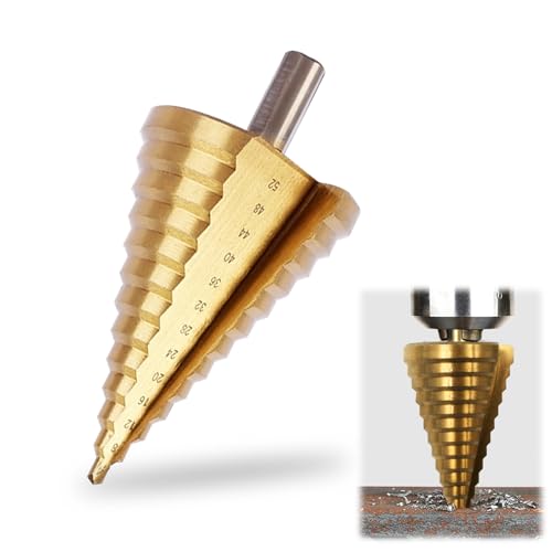 Punta Conica Trapano 4-52mm HSS - 13 Gradini, Per Legno E Plastica, Gambo 12mm - Foto 11