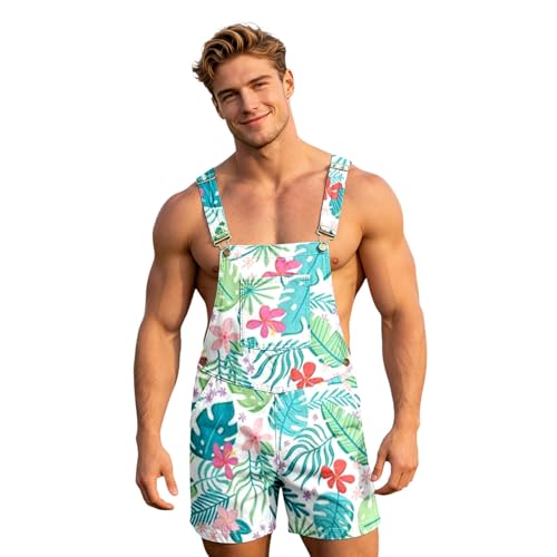 Peto vaquero corto cómodo para evitar el calor con ropa original de hombre para tiempo libre