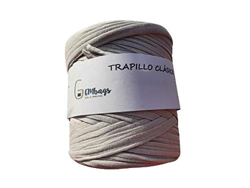 TRAPILLO CLÁSICO ALGODÓN EN COLOR GRIS PERLA CLARO BOBINA GRANDE DE 14...