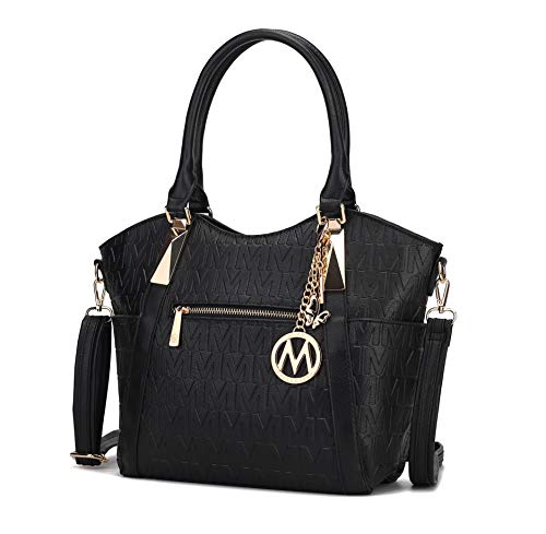 Bolsa de mão feminina MKF Collection por Mia K Bolsa de ombro de couro de poliuretano, bolsa com alça superior, bolsa de mão feminina