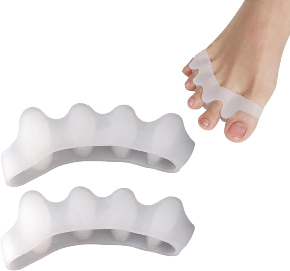 Newlife Toe Aligner PerfectToes Natural Toe Aligner Suitable for Men and Women (Soft White-1pair)