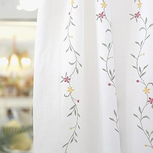 Rideau brise-bise en fleur de rotin 140x130cm pour deco de fenetre - 3