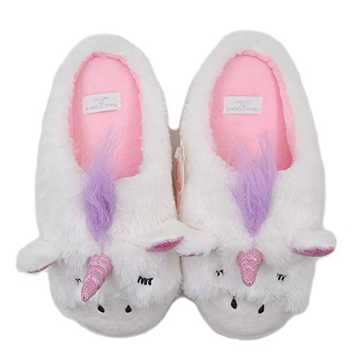 Unicorn Plush Slippers | Indoor Outdoor Sneakers | Cozy Plush Shoes Woman Slippers | Cute Fluffy Girls Slippers