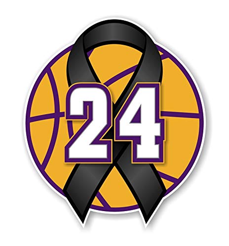 24 Kobe Rest in Peace Precision Cut Decal (5" h X 4.3" w)