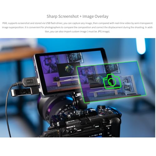 FEELWORLD P6XL 6 Inch Camera Monitor Built-in Battery,1200nits Bright,Touch Screen,4k HDMI/HDR Monitoring/Custom 3D-LUT by FEELWORLD - Image 7