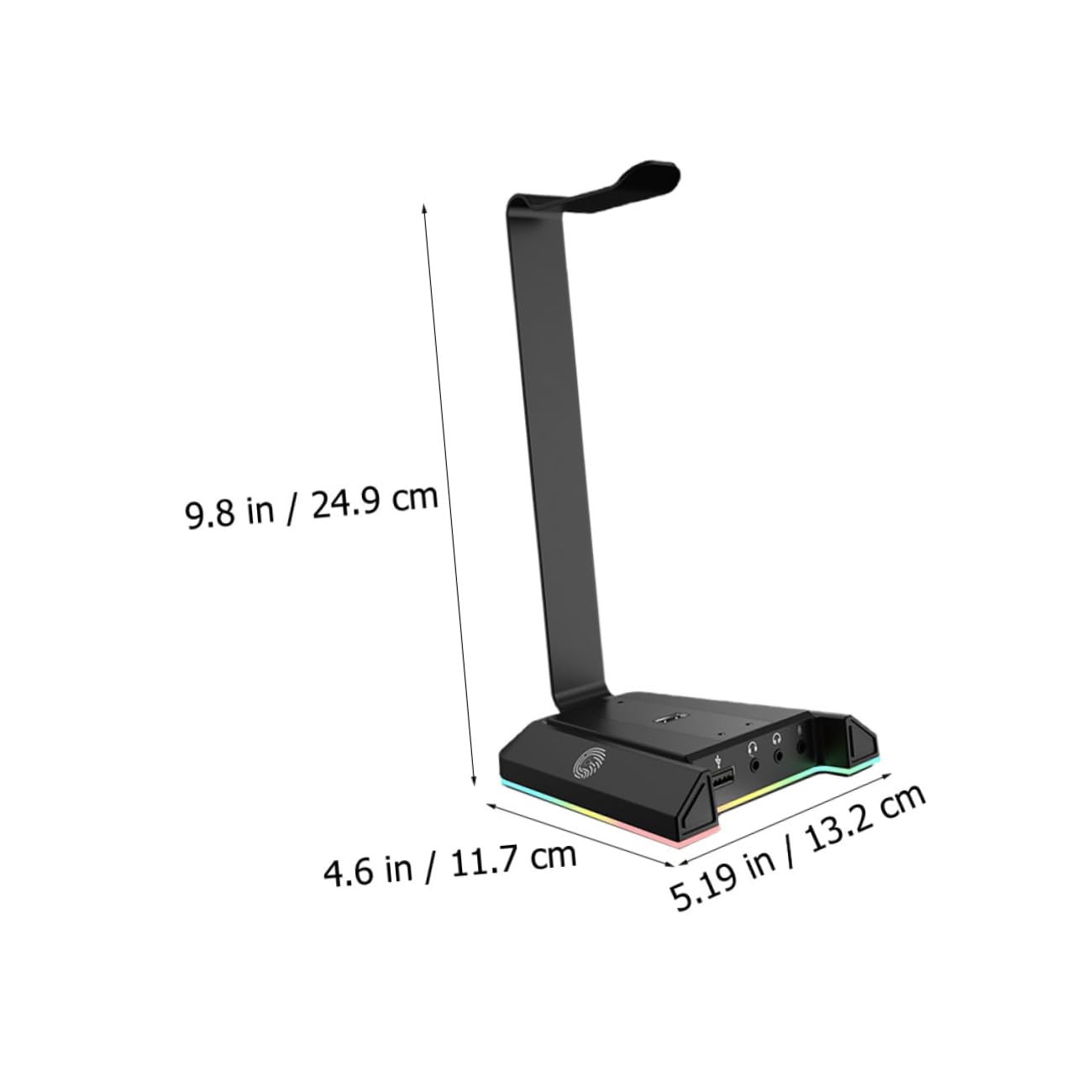 Alipis Soporte para Auriculares Gaming Puerto de Carga USB y Transmisión Inteligente, Material Abs Negro, Diseño Estable para Escritorio y Accesorios Ordenador Sobremesa