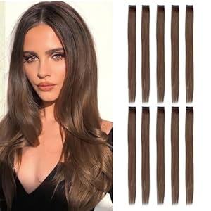 FDEETY 10PCS Clip in Echthaar Extensions