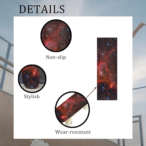 Floatdream Sandpapier, Longboard Schleifpapier, Premium Antirutschbelag, Hohe Rutschfestigkeit für Longboards, Stunt, Zubehör(Galaxienfarbe)