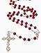 Produktbild Rot Holz Rosenkranz Halskette 6mm Perlen 49cm Lang Lose Verzierung Kruzifix