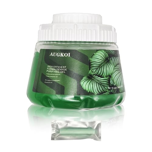 AUGKOI Formaldehyde Removal Gel Strong Odor Eliminator More Effective than Activated Charcoal Room Deodorizer Multi-purpose Air Freshener for Home Car Garage Basement 9Oz