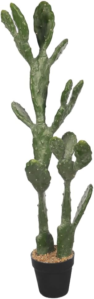 YAHOME Artificial Cactus Plant, 3ft Tall Faux Cactus with Pot, Durable Nearly Natural Faux Plants Indoor, Eco-Friendly, Maintenance Free & Lush Greenery Outdoor Fake Plants for Patio, Home & Office