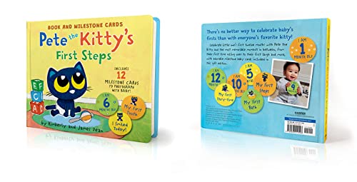 Pete the Kitty's First Steps: Book and Milestone Cards