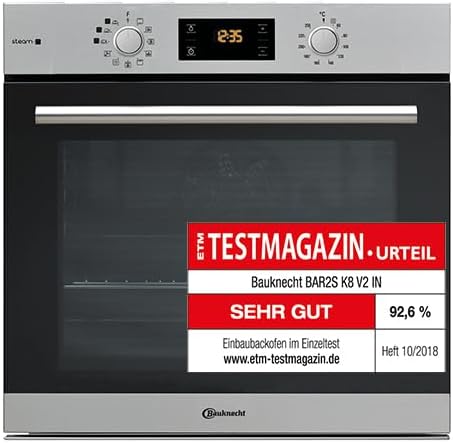 Bild 2 - Bauknecht BAR2S K8 V2 IN Dampf-Backofen inklusive 2-fach Backauszug/A+/71 L Maxi-Garraum/Heißluft/Gentle Steam mit Feuchtigkeitszugabe/Einfaches Reinigen mit SmartClean-Innenraum, Edelstahl
