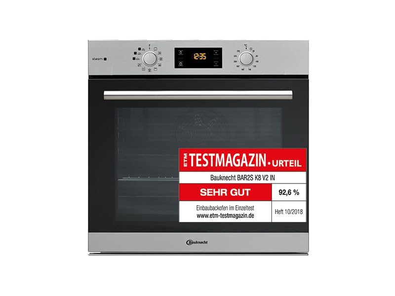 Bauknecht BAR2S K8 V2 IN Dampf-Backofen inklusive 2-fach Backauszug/A+/71 L Maxi-Garraum/Heißluft/Gentle Steam mit Feuchtigkeitszugabe/Einfaches Reinigen mit SmartClean-Innenraum, Edelstahl – Bild 4