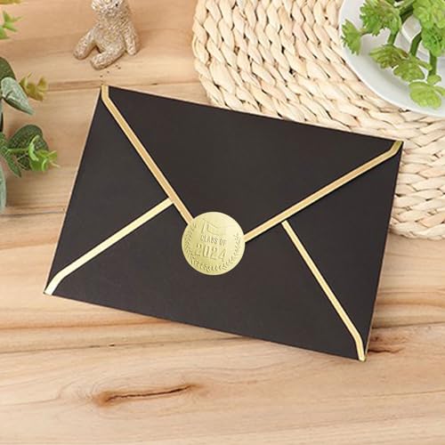 image for YYDESN 100 x Class of 2024 Stickers, Graduation Favor Gold Foil Sticke