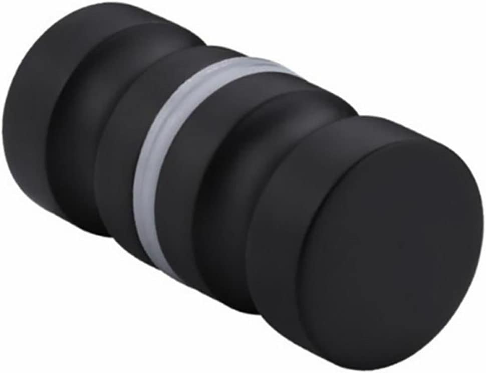 Aluminium Alloy Bathroom Shower Pull Push Door Handles, Shower Door Knobs Double Sided, Shower Glass Door Handle Pull Handle for Glass Door Shower Enclosure (Black Work)