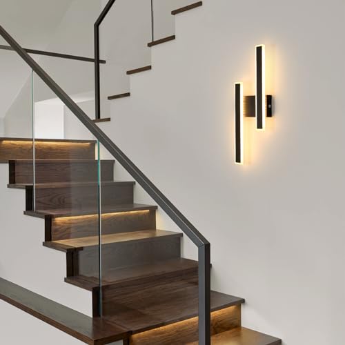 Comely Applique da Parete Interno, 32W 3600LM Nero...