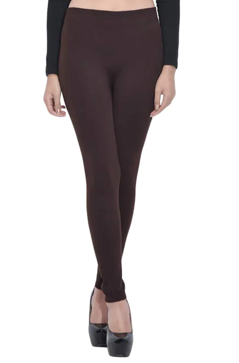 tnq Women's Winter Woolen Leggings/Warm Leggings/Tights (Free & Plus Size) (Brown, Free Size)-picture-25