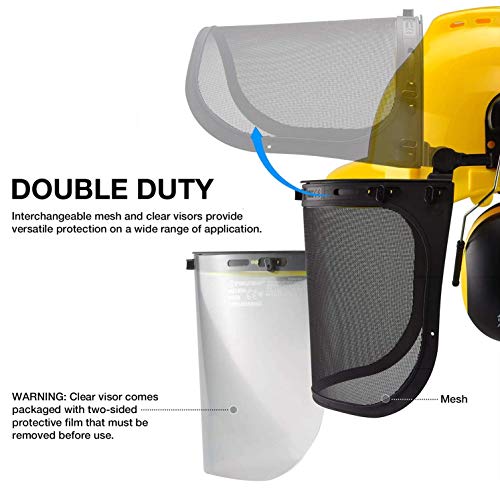 Neiko 53880A Forestry Helmet For Safety With Shield And Earmuffs, Chainsaw Helmet With Face Shield, Hard Hat Safety Gear Equipment, Protective Face Shield And Mesh Shield For Face Protection #TOP3