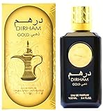 Ard Al Zaafaran Dirham Gold Eau de Perfum 100ml Oriental perfume, Transparent