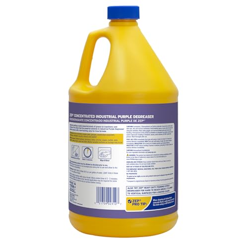 Zep Industrial Purple Cleaner and Degreaser Concentrate - 1 Gallon (Case of 4) R45810 Most Powerful Deep Cleaning Formula