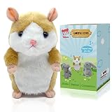 YH YUHUNG Talking Hamster Plush Toy Repeats What You Say Voice Repeating Stuffed Animal Talk Back To