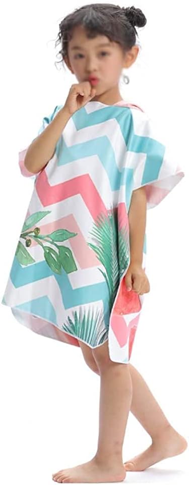 Beach Towels Sports Towel Beach Towel Children's Quick-Drying Hooded Swimming Bathrobe Changing Cloak Beach Swimming Sport Robe 901(Color:3;Size:One Size)