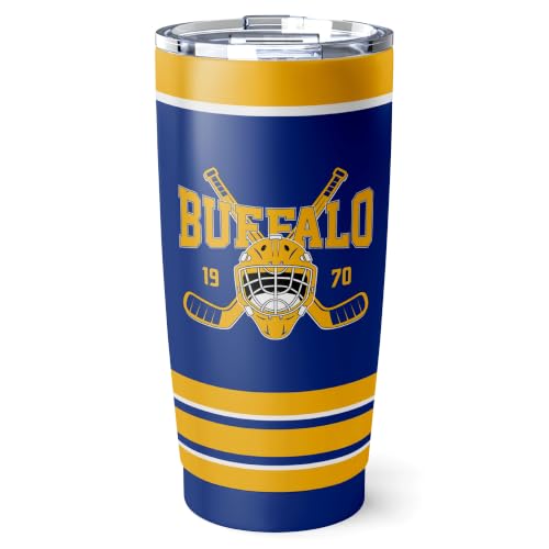 Image of ANTKING Buffalo Tumbler 20oz Custom Name Number Travel Mug Gifts | Stainless Steel Insulated Coffee Cup for Men Women