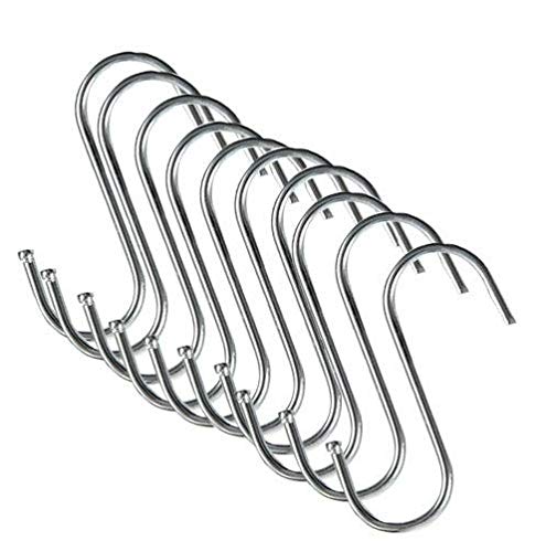 Nicedeal 10u00a0pcs S Crochet en Acier Inoxydable Hachoir à Viande Boucher de Cuisine Rideauu00a0u0096u00a0Outils de Bricolage