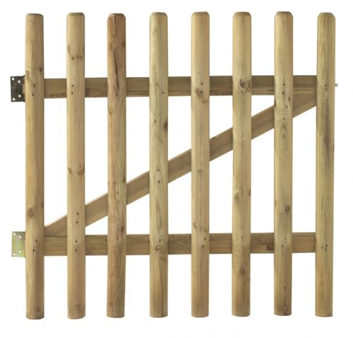 Forest Style Portillon en Bois traité Autoclave 100 cm x 100 cm avec Chanière et Loquet - Buffalo