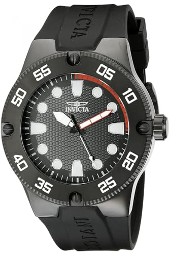 Invicta Men's Pro Diver Quartz Watch with a Silicone Band, Black (Model: 18026)