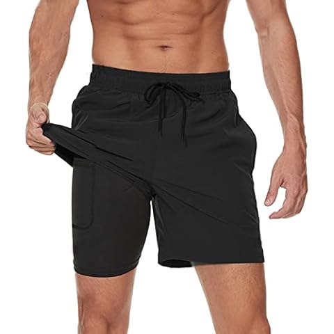 JustSun 2 in 1 Running Shorts with Pocket Cover