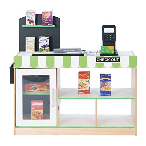Teamson Kids Austin Wooden Pretend Grocery Role Play Shop For Children With Conveyor Belt UK-TD-13206B Cover