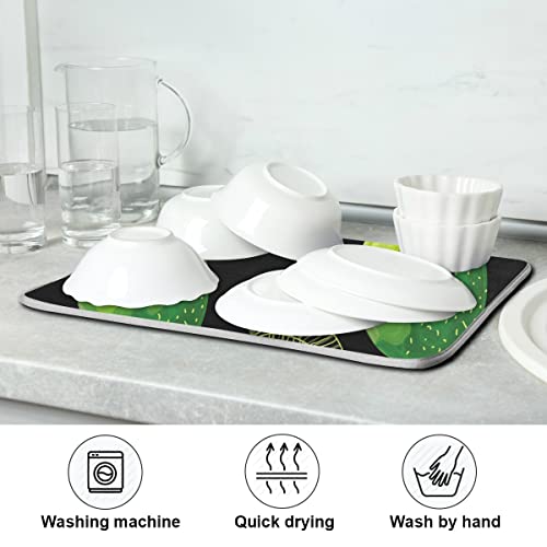 Vvfelixl G69640097P523C558S1114 Dish Drying Mat Cool Summer Pattern Drying Pad Microfiber Absorbent Dish Drainer thumb #6