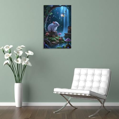 Chinchilla Murale Décoration en Toile Impresson Maison 30x45cm