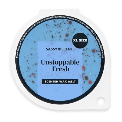 Sassy Shop Wax - Scented Wax Melt, Unstoppable Fresh - Organic Soy Blend Wax Melts - Luxurious, Long-Lasting Fragrances for Any Living Space - Vegan Friendly, XL Size 70g