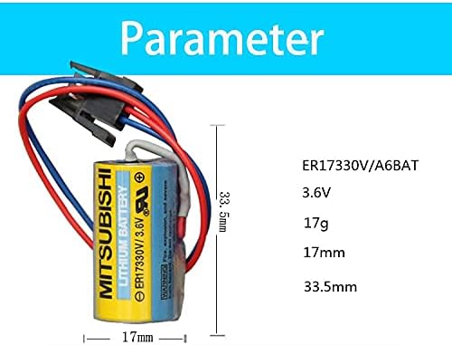 Miniatura 2 de SHENYANG 10PCS A6BAT ER17330V PLC Tamaño de batería 2/3A 3.6V Li-ion Batería US