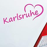 Karlsruhe Herz Sticker in Wunschfarbe Verleihen Sie Ihrem Fahrzeug mit diesem pinke Karlsruhe Herz Sticker in Ihrer bevorzugten Farbe eine persönliche Note. Der Karlsruhe Herz Motorradaufkleber bietet kräftige Farben, die auch bei täglichem Einsatz im Freien langanhaltend strahlen.