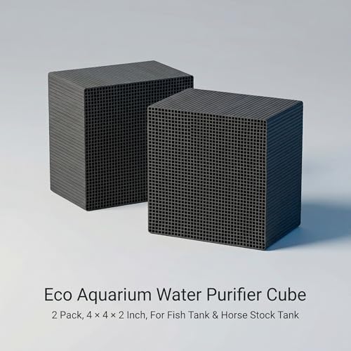 Image of Cubic Water Trough Filter,eco Aquarium Cube Filter, Activated Carbon for Ponds,Fish Tank,Stock Tank for Horses,3.9X3.9X3.9in