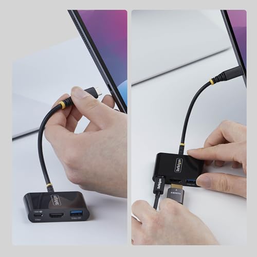 Mini Docking Station USB-C HDMI 4K 60Hz Hub USB 5Gbps Adaptador multipuerto PD 140W 3