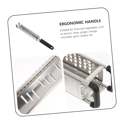 Rallador multiusos de acero inoxidable plateado miniatura 5
