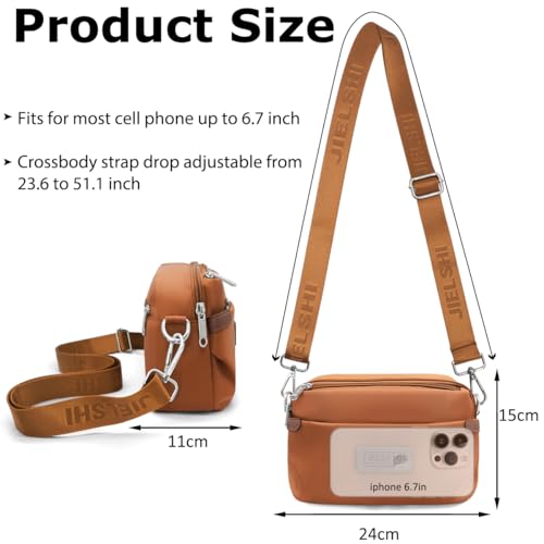 Schoudertas voor dames, nylon, waterdicht, crossbody bag voor dames, kleine schoudertas voor dames met verstelbare schouderriem, modieuze schoudertassen voor winkelen, werk, reizen - Afbeelding 6