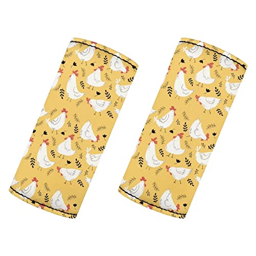 DISNIMO Envoltura de neopreno para manija de equipaje, diseño de gallo amarillo de dibujos animados para Suitcas, identificador de equipaje, cubiertas, envolturas, accesorios de viaje, envoltura de