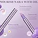 Plman 3PCS 3-in-1 Cuticle Oil Pen, Cuticle Pusher Nail Oil Pen with Ceramic Tip, Nail Care Pen, Cuticle Pusher Pen for Hangnails, Dry & Damaged Nail, Moisturize Strengthen Brighten Nails Care