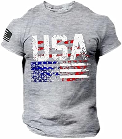 Summer Shirts for Men Novelty Mens 4th of July Shirts Short Sleeved Crew Neck Mens Undershirts Camouflage Vintage Tank Top Men Workout Casual Blouse Shirt Men Graphic Tee